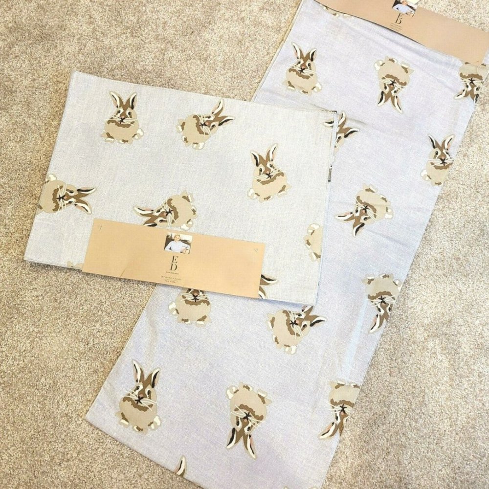 Ellen Degeneres Easter Table Runner and 4 Placemats Set Easter Table Decor
